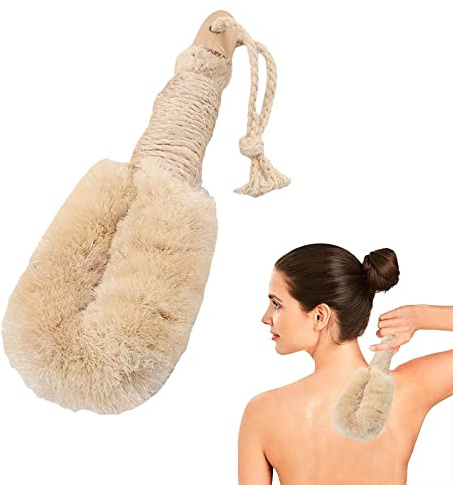 Körperbürste, Multifunktionale Natürliche Sisal Peelingbürste Trockenbürste, Massagebürste zur Entfernung von Abgestorbener Haut, Lymphdrainage, Gegen Cellulite