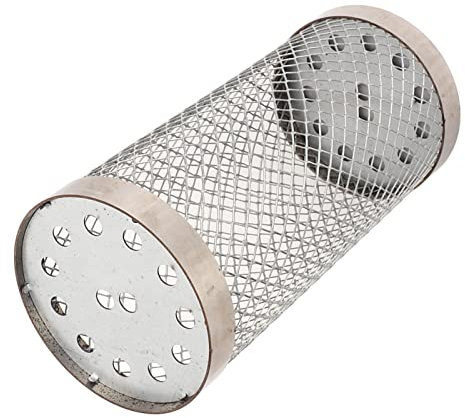 Griglia per Barbecue,Cestello per Griglia Rotante per Barbecue,Cestello per Griglia Cilindrica in Rete Metallica in Acciaio Inossidabile,Griglia per Barbecue da Campeggio