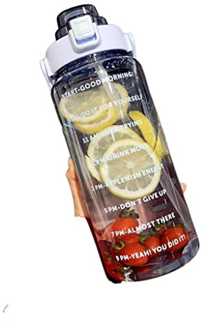 Wasserflaschen Trinkflasche Sportflasche 2L Wasserflasche mit Stroh Niedlichen Tragbare Waage Wasserflaschen for Wasser Outdoor-Reisekessel for Erwachsene Studenten Drinkkrüge Wasserflasche ( Color :