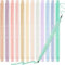 Dacono Ästhetische Textmarker, 12 Pcs Textmarker Assorted Colors No Bleed Dry Fast Easy to Hold, Pastell Textmarker Marker Stifte für Journal Bibel Planer Notes Office Supplies School