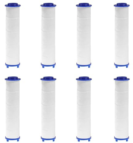 Lot de 8 filtres de douche universels en coton haute pression pour pommeau de douche filtré