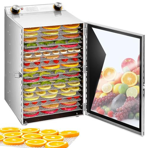 WuDLi Déshydrateur pour Aliments Et Viande Séchée, Séchoir à Fruits à 18 Plateaux, Séchoir électrique pour Collations pour Animaux Domestiques, Contrôle De La Température De 30 à 90 °c,