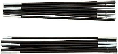 COMMOUDS Poteaux de Tente de Plage, Set de 2 Pièces, 9.5MM Aluminium Arceaux de Tente de Remplacement pour 6 Personnes, Support de Tente en Fibre de Verre Accessoires pour Tentes de Plage