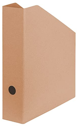 FALKEN 20x Vegan-Stehsammler Pure Nature Zeitschriftensammler braun | Made in Germany aus unbehandeltem Karton für DIN A4/C4 7,5 cm breit genietet, Griffloch