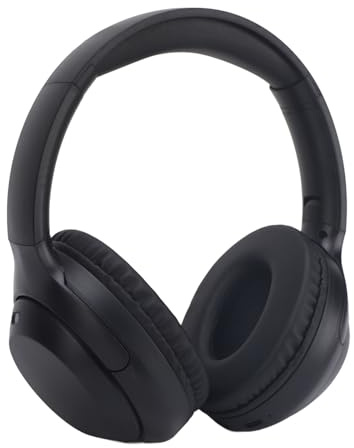 Bluetooth-hörlurar Over Ear, V5.3 Lång Speltid Djup Bas Stereo Uppladdningsbart Hopfällbart Trådlöst Headset med 3,5 Mm Port, Stöder A2DP, AVRCP, HSP, HFP-protokoll (Svart)