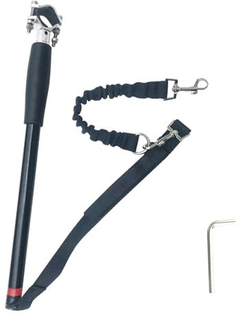 ASIAD Schwarz, Hundehalterung,Hände frei Fahrrad Hundeleine,Fahrradleine Hund aus Edelstahl,Freihändiges Hundefahrrad,für Training Joggen Radfahren Outdoor,Sicher mit Haustieren