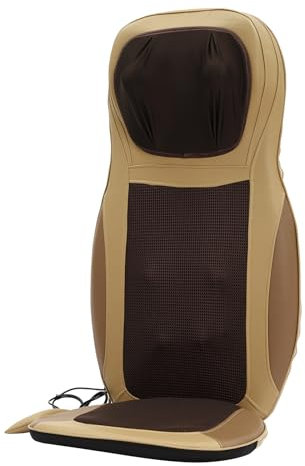 Ganzkörper Massagekissen Auflage Shiatsu Nacken Rücken Sitzauflage Massagematte, Shiatsu-Massage für Nacken und Rücken Familie, Beige