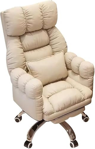 RPXHZLKTM Gaming Chair Swivel Chair High Back Chairs Gaming Chair Office Desk Chairs for Living Room Live Lift Seat Computer Chair Armchair with Wheels(Beige)