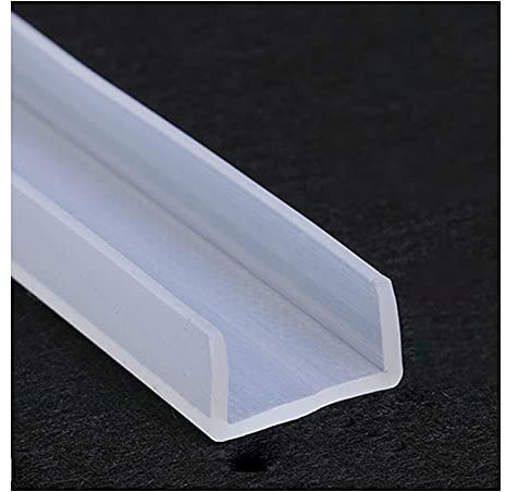 WUPNGS Cinta Aislante de Corrientes de Aire Sello de Goma con Borde de Canal de Silicona, Transparente, Longitud 5 M, Espesor de Pared 1,5 Mm/4Mm * 9Mm(21Mm*11Mm)