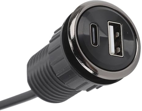 Desk Power Grommet, Usb Outlet Single Flush Mount Usb Type C Recessed Power Outlet Embedded Socket, Single Flush Mount For Desk, Conference Table, Workstation, Hotels