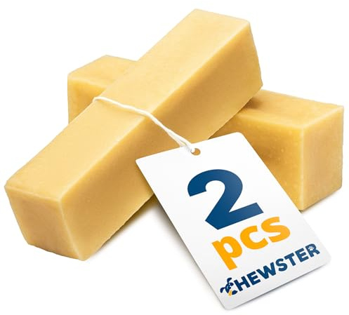 Chewster Käsestangen für Hunde - Kaukäse Hundeknochen - Langer Kauspaß aus natürlicher Milch - Käse-Kauknochen (410 g, XXL, 2er Pack)