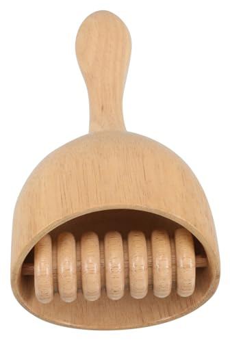 HOUDERCO Copa Gua Sha De Madera Portátil Masajeador Sueco Con Rodillo Para Herramienta De Masaje Para Músculos Faciales y Piernas Casa