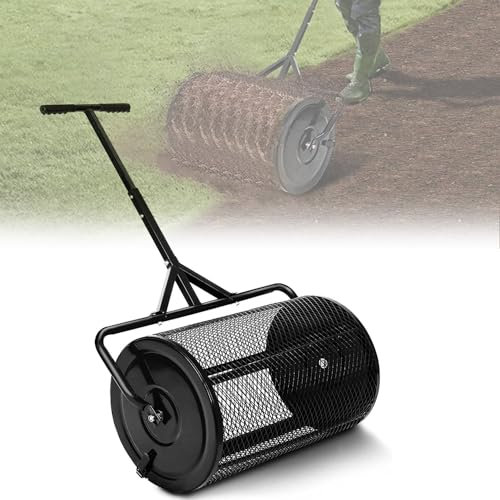 QLSABIA Spandiconcime per Compost, spandiconcime Multiuso per Semi, spandiconcime in Rete Metallica Leggera per Prato e Giardino, spandiconcime antiruggine per piantagione e Semina, nero-40 cm*60 cm
