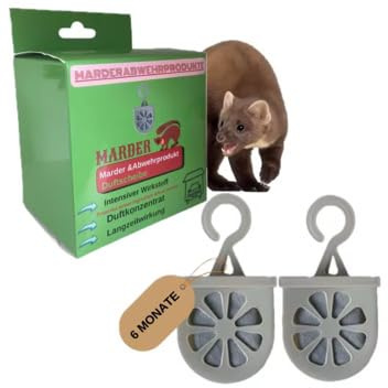 Marderschreck Auto - 6-Monat Marderabwehr Auto Duftstoff Haken Sicher Für Haustiere - Effektiver Marderschreck Garten und Garage, Dachboden, Auto, Garten Gegen Marder, Mäuse