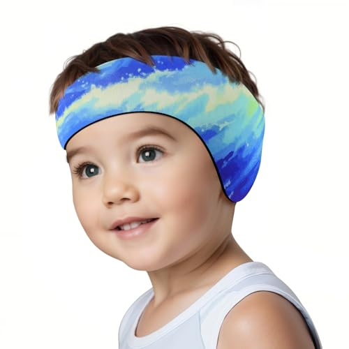 HeySplash Diadema de Natación para Niños, Banda para Cabeza de Neopreno Ajustable para Protección Oídos, Banda de Natación para Surf Buceo Canotaje Rafting, Talla S, Surf Azul