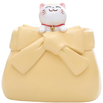 getuse Pot de fleurs en résine Pothos - Sac à main - Vase de fleurs pour bonsaï - Support pour la maison, le bureau, la table - Centre de table - Motif chat d'intérieur