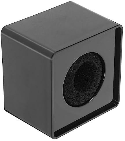 NOLITOY Mic Microphone Flag Plastic with Abs Black Portable Sturdy Hard and Shaped Cube Square Logo Station for Interview Professional Advertising
