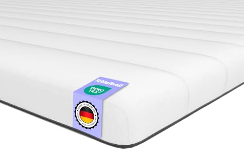 Schlaftroll Matratzentopper 60x120 H3 – Kaltschaum 5cm – Öko-Tex | Kaltschaum, 5 cm hoch, ergonomisch, waschbarer Bezug 60°, Öko-Tex, für Matratzen & Boxspringbetten