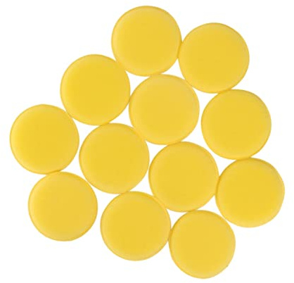 Amosfun 24 Pezzi Tampone per Lucidatura Auto Rotondo Spugna Alta Qualità Riutilizzabile e Lavabile per Cera e Lucidatura Veicoli Adatto per Vernici e Ceramica