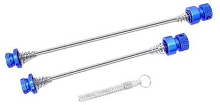 QSTDGVPW Metal Bike Axle Kit Replacement Quick Release for Indoor Use, Wheel Hub Clip Bolt Lever for Repair, Blue
