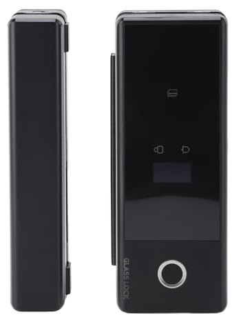 Zerodis Smart Electronic Glass Door Lock with Fingerprint and Password Security, Digital Access Control for Frameless and Sliding Doors