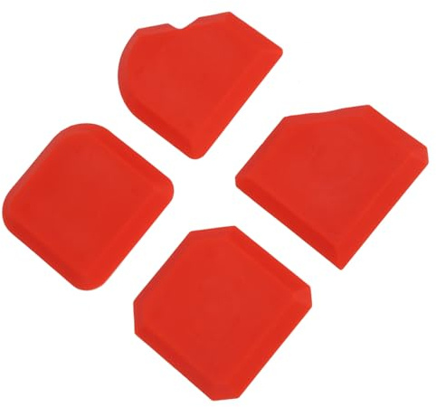 Blaihild Kit de Herramientas para Quitar Sellador de Silicona, 4 Piezas, Limpiador de Raspador de Calafateo para Moldeado de Lechada, con Espátulas de Diferentes ángulos para un Acabado