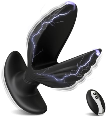 Anal Prostata Vibrator Elektro Analplug Stimulation Vibration Männer mit 5Elektroschock &10Vibrationsmodi Analvibratoren Plug BDSMS Toys Analdilo Buttplug vibratorensets für den Mann Männer Sex XXL