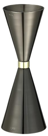 Dosatore Cocktail Jigger Cocktail Bar in acciaio inossidabile Misure Strumenti da bar Accessori(Black 60 90ml)