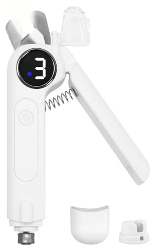 COWGOLDCHILD Cortaúñas y amoladoras para perros, 2 en 1 con pantalla LCD y luces LED, lima de uñas para perro, cortador de garras de gato con protector de seguridad, eléctrico, recargable, para