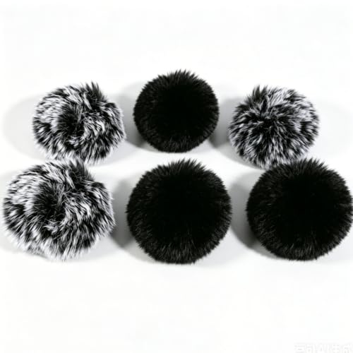 Fabater Set de Paravientos para Micrófono de Solapa, Cubiertas Antiviento de Espuma para Micrófono Lavalier, Paquete de 6, for Grabación en Exteriores (0,5 cm)