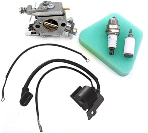 HURI Vergaser & Zündkerze Zündspule Luftfilter für Motorsäge Partner 350 351 370 371 390 391 McCulloch Mac 333 335 338 435 436