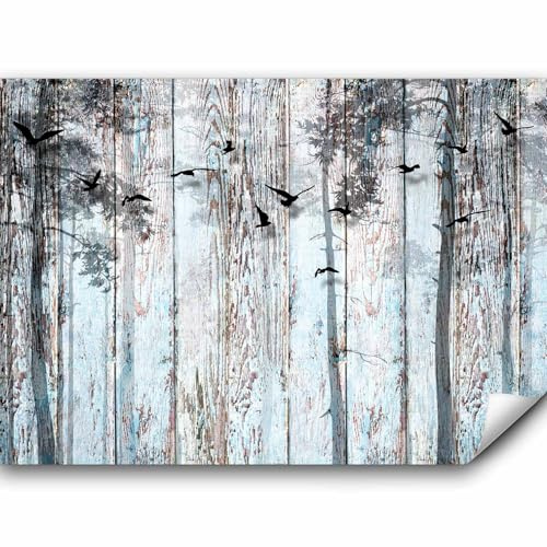 murando - Fototapete Vlies Holzoptik, 350x256 cm, Schlafzimmer, Wohnzimmer | Full HD Druck, 3D-Effekt, lichtbeständige Farben, ideal fürs Wohn- oder Schlafzimmer, schnelle Montage, lichtbeständig, edel