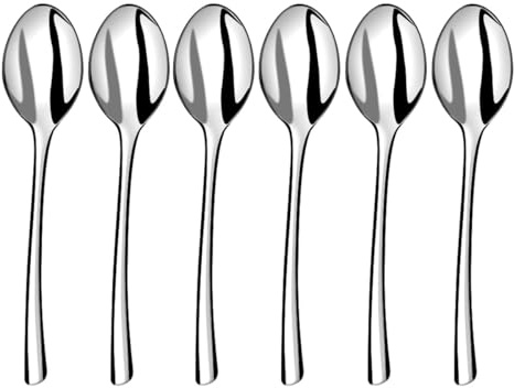 COUZON - Cuillère à café - Lot de 6 - J'ai Goûté - Acier inoxydable 18/10, Finition Miroir, Epaisseur 2.8 mm, Longueur 140 mm - Inox