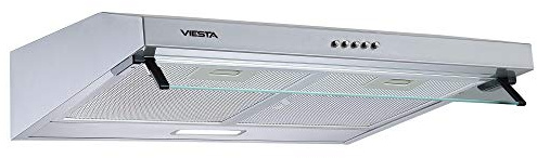 VIESTA VDU6080SR subestructura - campana extractora 60cm - instalación campana de pared y LED - función escape y recirculación - acero inoxidable