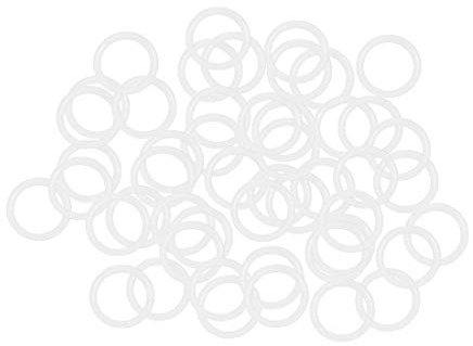sourcing map 50Stk. Silikon O-Ringe VMQ Dichtungsring für Kompressor Ventil Schlauch Reparatur 19mm Außendmr. 14,2mm Innendmr. 2,4mm Breite weiß