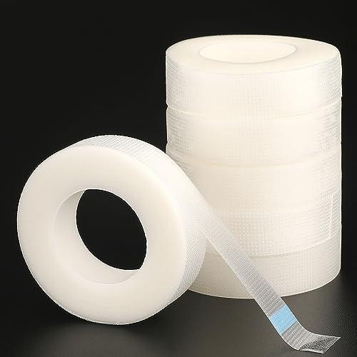 G2PLUS 6 Rollos Cinta de Pestañas Cinta Adhesiva para Pestañas Microporoso Transpirable Cinta de Injerto de Pestaña de Maquillaje (Blanco)