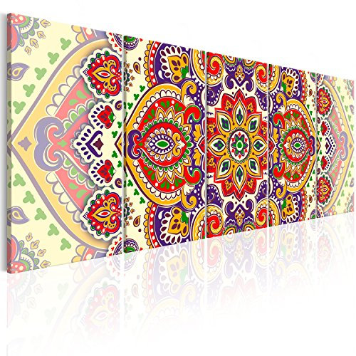 murando - Akustikbild Mandala 5 tlg - Bilder Akustikschaum Schallschutz Wand Deko Kunst Akustikpaneele Wandpaneele Schalldämmung Wandbild Schallabsorber Akustikplatten Abstrakt Kunst f-A-0607-b-m