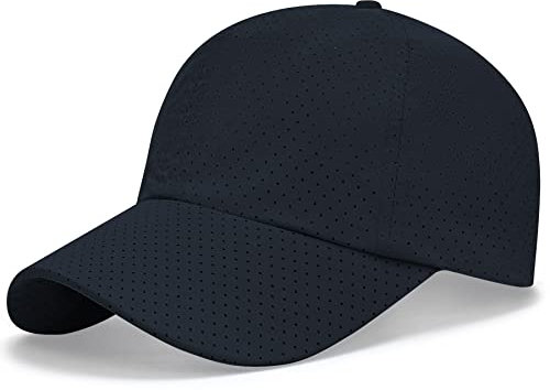 Mens Running Cap - Breathable Summer Sun Hat Baseball Cap for Men UK Navy Blue