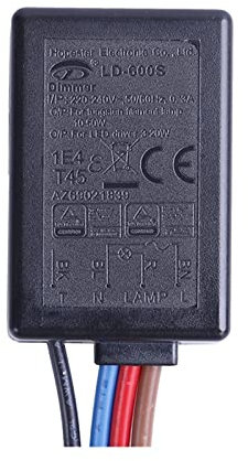 KBUYS AC 3 Way LD-600S Build-in Finger Touch Dimmer 25~150W For Tungslen Filament Lamp Or 3-25W LED Light Input 220-240V (Color : EU Three-stage dimming)