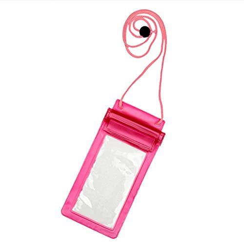 Universelle wasserdichte Tasche Handytasche klar versiegelt Unterwasser Handy Schwimmtasche Abdeckung Tauchtaschen (Color : Pink)