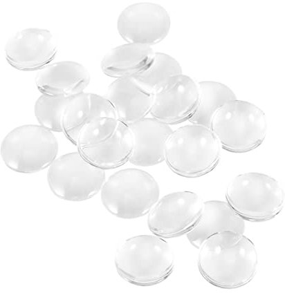 COHEALI 100stücke Glas Cabochons Rund Klare Kuppel Glassteine Für Diy Schmuck Anhänger Foto Cameo Basteln Verzierung Schmuckherstellung