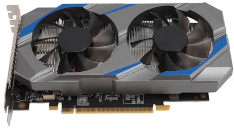 PUSOKEI Tarjeta Gráfica GTX1050TI, Tarjeta Gráfica para Juegos PCIE 2.0 de 4GB GDDR5 128Bits, Tarjeta de Video GPU con Ventilador Dual, Compatible con DirectX 12, Salida VGA HD MI, para PC