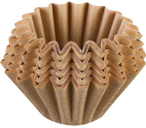 Haowul 100 Pièces Filtres À Café Biodégradables Panier Filtres Papier Filtres À Café pour Usage De Bureau À Domicile, Brun Naturel