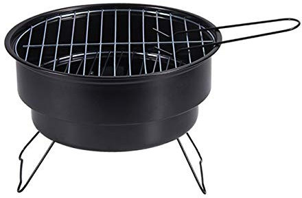 Parrilla de Barbacoa portátil, Parrilla Redonda de Acero Inoxidable, Mini Parrilla de carbón para Barbacoa, Herramientas de Barbacoa para Acampar