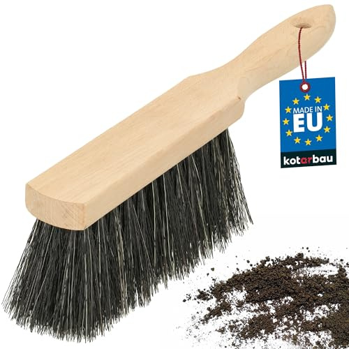 KOTARBAU® Cepillo Mano - Cepillo con Mango de Madera - Natural - Escoba de Mano Madera - 29 cm - Escobilla - Escoba Pequeña
