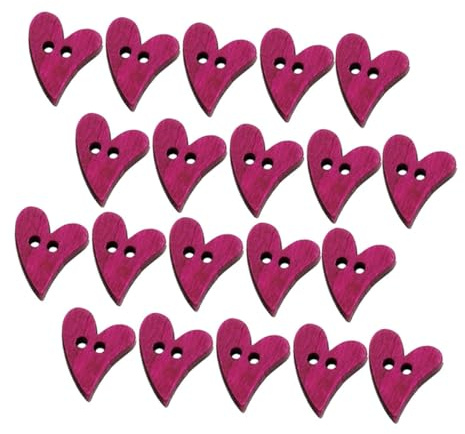 HAPINARY 200stücke Herzförmige Holzknöpfe Mit Löchern Zufälligen Farben Für Nähen Basteln Scrapbooking Und -projekte