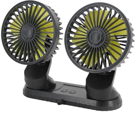 Tewzafiya Ventilatore per Auto USB a Doppia Testa 12v - Ventilatore Dashboard USB 24V con Aromaterapia Integrata,Aromaterapia Integrata con circolazione 'Aria a 3 velocità per Camion, SUV, casa, Auto