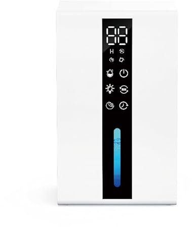 Deshumidificador 1,8L, Deshumidificador Eléctrico 48W, Temporizador 48H, Luz Nocturna de Colores, con Apagado Automático & Descongelación, Ultra Silencioso, Portátil, para Baño, Dormitorio, Sótano