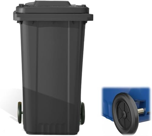 Bote De Basura para Exteriores con Tapa, Cubo De Basura con Ruedas De 30L-240L, Duradero para Uso Residencial, Comercial, Patio Trasero, Garaje Y Cubierta (Black 120L)