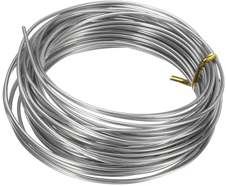 sourcing map Alambre de acero inoxidable de calibre 12 de 2,0 mm, 10 m, alambre suave para esculpir artesanías, alambre artístico, resistente al deslustre, alambre de joyería para hacer joyas,